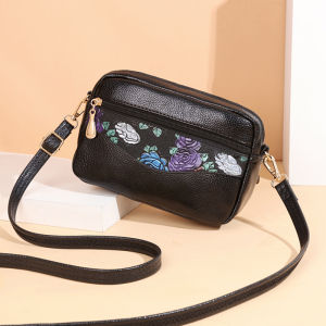 Túi Đeo Vai Họa Tiết Mềm Mại Túi Đeo Chéo Điện Thoại Di Động Nhẹ Túi Đeo Chéo Mềm Mại Cho Phụ Nữ Trung Niên Túi Đựng Đồ Dùng Cá Nhân