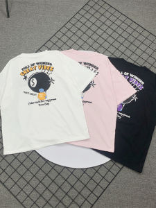 Áo Thun Tay Ngắn DoubleFocus Mùa Hè Dáng Rộng in Thêu Phong Cách Nhật Bản Cho Nam Và Nữ