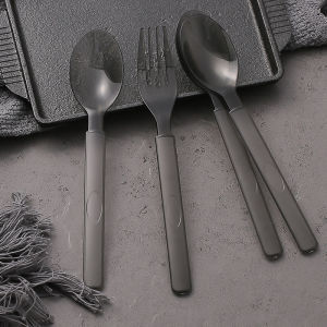 Disposable Fruit Salad Plastic Forks Semi-Transparent Long-Handled Tableware for Easy Food Packaging and Serving