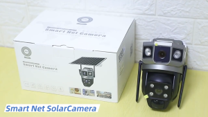 V380 Pro Three‑Lens Solar CCTV Camera Outdoor Waterproof IP66 4G SIM/WiFi 12MP Full‑Color Night Vision 10X Zoom Auto Tracking Two‑Way Audio Motion Detection Wireless ip security cameras