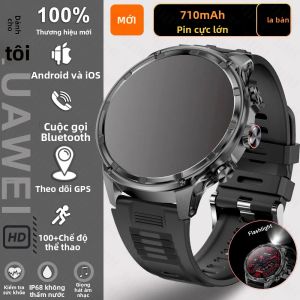 Đồng Hồ Thông Minh Màn Hình Ultra HD AMOLED Dành Cho Huawei Xiaomi Nam 1.85 Inch GPS Bluetooth Gọi Đồng Hồ Pin 710mAh Theo Dõi Sức Khỏe