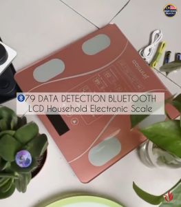 Rechargeable Bluetooth APP Digital Body Scale Electronic Glass Fat Weighting Scale Penimbang Badan Lemak 蓝牙充电APP脂肪人体电子秤