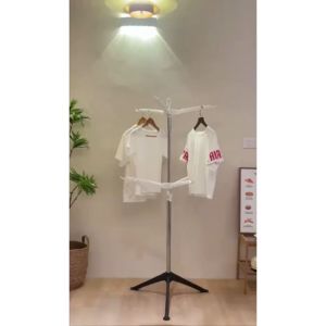 Rak Jemuran Gantung Berdiri Stainless Penghemat Tempat - Stand Hanger Jemuran Lipat Minimalis