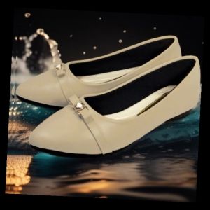 Flatshoes Wanita Kulit - Gaya Bisnis Formal Kuliah Kantoran Ukuran 37/41
