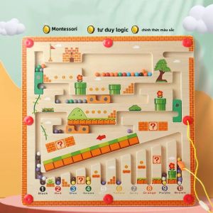 Montessori Trò Chơi Phân Loại Từ Tính Đồ Chơi Xếp Hình Bằng Gỗ Mê Cung Ban Giáo Dục Học Phân Loại Màu Sắc Cho Độ Tuổi 0-12+