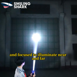 SMILING SAHRK SD5395 LED Flashlight Super Bright M60 7000LM 4Mode Type-c Rechargeable Torch Light Waterproof Outdoor Camping Working Lighting