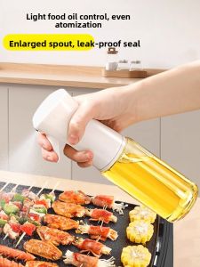 Kitchen Oil Sprayer Glass Leakproof Food Grade Oil Bottle Fogging Spray Bottle Foggy Oil Container for Home Use