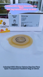 Coloplast 8002 Alterna Ostomy Bag One Piece Open Transparent Paediatric Bag 10-35MM 30S/BOX