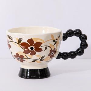 Vintage Style Ceramic Tenghua High Footed Mug