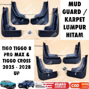 Mud Guard Cherry Tigo 7 / Tigo Cross Pro Max 8 2022 2024 2025 2026 2027 2028 Chery Tiggo up Karpet Lumpur Mudguard Hitam
