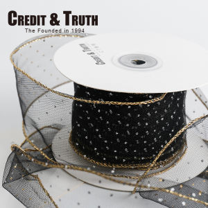 Ruy Băng Satin Viền Vàng 6cm Ruy Băng Viền Ren Trang Trí Bánh Kem Ruy Băng Ren Trang Trí Ins Phong Cách Châu Âu