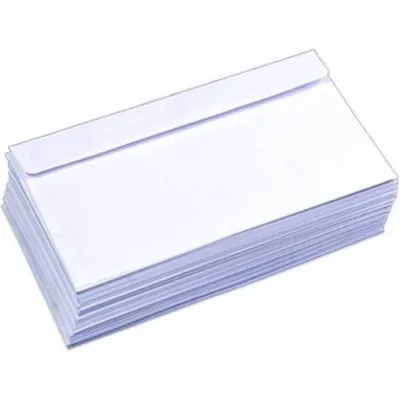 xấp 100 cái bao thư khổ a6 (12x22cm) có keo