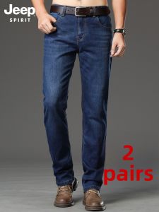 JEEP SPIRIT | Straight Loose Elastic Jeans Mens Trousers
