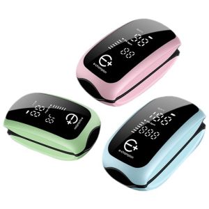 Rechargeable Medical Oximeter Strap Lanyard Fingertip Pulse Oximeter Blood Oxygen Saturation Monitor Digital LED Display Child