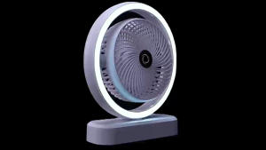 Desk Fan Rechargeable Fan with Auto Oscillation Night Light Quiet Airflow Type C Charging
