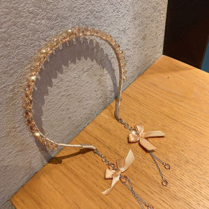 Super Fairy Dream Tassel Bows Headband Rhinestone Super Flash Headband Decorations Hairware Exquisite Female Student Party