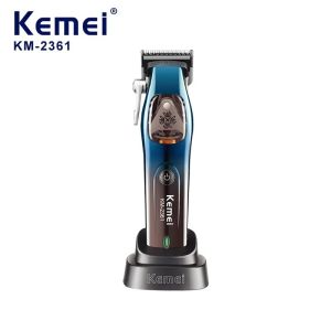 Kemei KM-2361 DLC 10000Rpm Rechargeable Hair Trimmer Professional Hair Trimmer Adjustable Hair Cut Machine Clipper With Charging Base