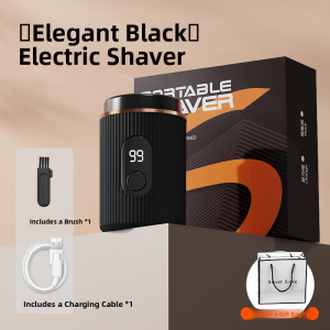 MONLEYTA | Portable Mini Electric Shaver For Men German Technology全身可水洗 Black Tech Single Blade Head Wireless Charging Shaver