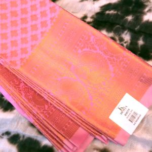Maroon pink bridal silk saree ready stock