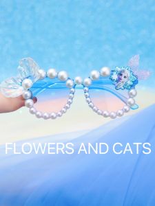 Princess Elsa Cartoon Sunglasses for Girls Childrens Activity Photography Props Spring Summer Fish Star Mermaid Theme