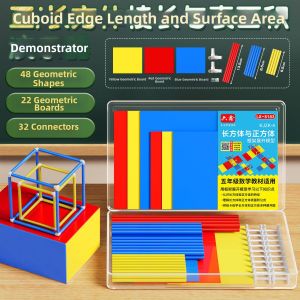MINGZHUO | Magnetic Buildable Cube and Rectangular Prism Model Teach Aid for Primary School Mathematics Surface Area 1 Piece