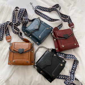 Stylish Wide Shoulder Strap Crossbody Phone Bag for Women Trendy Korean Version Summer 2023 Soft PU Leather Lock Buckle