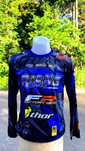 เสื้อผ้ามอเตอร์ไซค์ เสื้อกีฬาแขนยาวสีดํา วงกลม เบาสบายระบายอากาศ ได้ทั้งชายและหญิง เสื้อกีฬาแขนยาว เสื้อบอล 27159_1