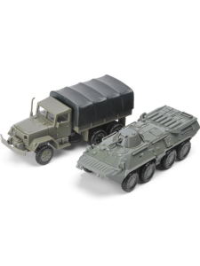 HEHEXING | Đồ Chơi Quân Sự Xe BTR80 Gắn Lắp 4D Tỷ Lệ 1:72