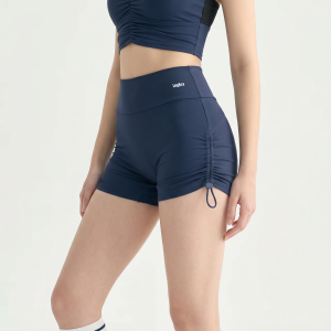 LongHero SG Butt Lifting Yoga Shorts High Waisted Side Drawstring Stretchy Gym Workout Biker Shorts