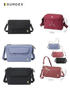 Sumdex Womens Embroidered Nylon Crossbody Bag Fashionable Waterproof Casual Handbag Shoulder Bag Satchel Handheld Bag