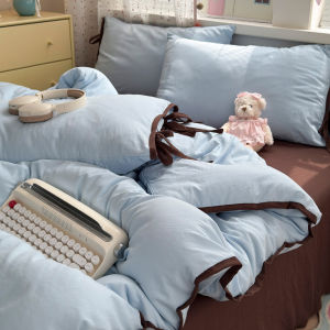 susan | Creamy Ins Washed Cotton Bed Sheet Set Non-Pure Cotton