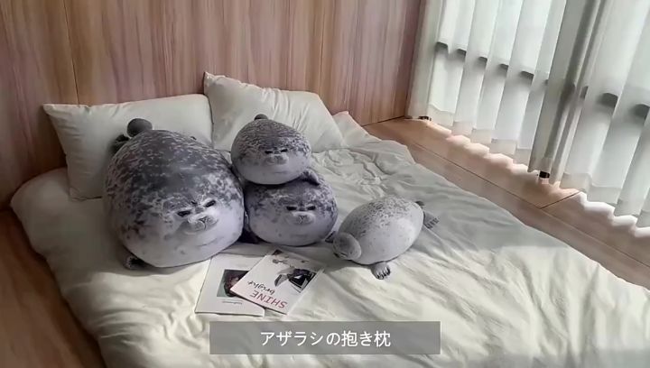 Japanese Seal Pillow Yuki Seal Plush Creative Ocean Pillow Stuffed Doll For Children