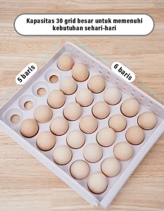 egg tray Egg Box Rak Tempat Penyimpanan Telur Rak Telur Plastik Box Telur 2 susun