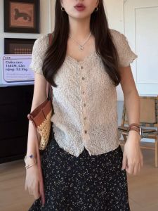 Loowmane | French Gentle Style Textured Summer New Knit Cardigan