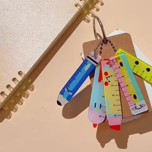 EELHOE | 5Pcs 5cm Cartoon Animal Mini Plastic Rule Portable Bookmark Straight Ruler Pocket Measuring Tool Stationery Drawing Supplies