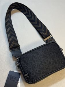 Threebox Fashionable Mens Single Shoulder Bag Soft Leather Color Changing Pattern Casual Crossbody Backpack Korean Trendy Bag