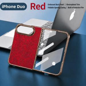 TAOYUNXI | Luxury Dragon Pattern Phone Case For iPhone Duo Capinha Caha Case Funda Electroplated Frame With Tempered Glass Screen Protector