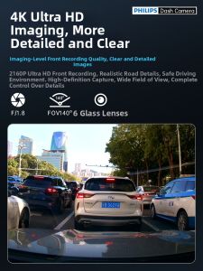 Philips | Ultra HD Dual Camera Streaming Rearview Mirror DVR Backup Camera 2026 New