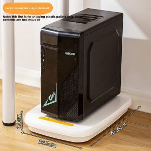 Mobile Computer Main Host Bracket with Wheels Desktop Case Base Stand Heightened Rack Office Home Universal Desktop Box