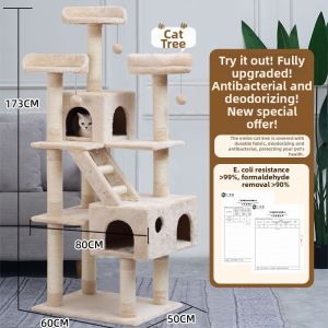 HOOPET | Durable Cat Climbing Frame Cat Scratching Post and Bed
