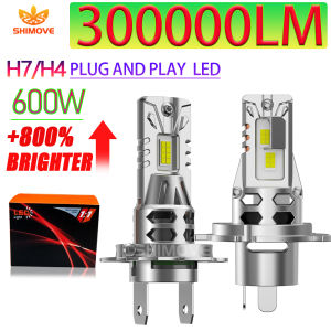 H7 H4 LED SUPER Bulbs 300000LM 600W Wireless CSP Mini Headlamp for Car Fan less Auto Diode Fog Lamps 12V 6000K Automobile Lights