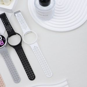 Silicone Strap+ PC Case For Samsung Watch 4/5/6 40 44mm Watch 5 Pro 45mm Magnetic Buckle Band Galaxy Watch 6 Classic 43mm 47mm breathable Sport bracelet band