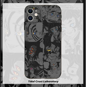 Cartoon Ghost Slayer Full Cover Silicone Phone Case for Apple Huawei Xiaomi Oppo Vivo Honor iPhone - Liquid Silicone Protection