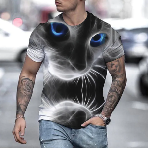 Casual 3D Printed Short Sleeve T-shirt Casual 3D Print Short Sleeve T-shirt Men