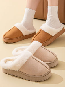 Dép Bông Mùa Đông Chống Trượt Ấm Áp Cho Nam Và Nữ Dùng Trong Nhà Đế PVC Đế Dày 15-35cm Dép Bông Summertaste