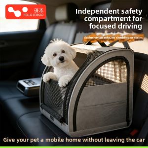 HELLOLEIBOO | Pet Car Kennel for Small Dogs and Cats