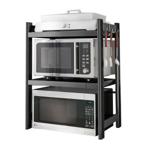 ชั้นวางไมโครเวฟ Kitchen Rack ชั้นวางเตาอบไมโครเวฟ ชั้นเก็บของเตาอบ 1/2 ชั้น ชั้นวางของคร่อมไมโครเวฟ รับน้ำหนักได้เยอะ แข็งแรง ทนทาน