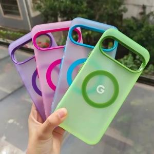 Sanrio | Matte Frosted Clear Candy Color Magnetic Case for Google Pixel 11 Pro XL 10 9 10A 9A for Magsafe Shockproof Protection Cover
