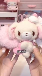 Sanrio | Móc Khóa Thú Bông Hình Thỏ Caramel Dễ Thương Hoạt Hình Ngọt Ngào Nhỏ Gọn Đồ Chơi Nhồi Bông Mềm Mại Hình Trái Tim Dành Cho Lứa Tuổi Từ 14 Trở Lên