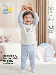 TONGLIANCHUXIN | Elastic Envelope Collar Baby Underwear Set for Home and Sleepwear